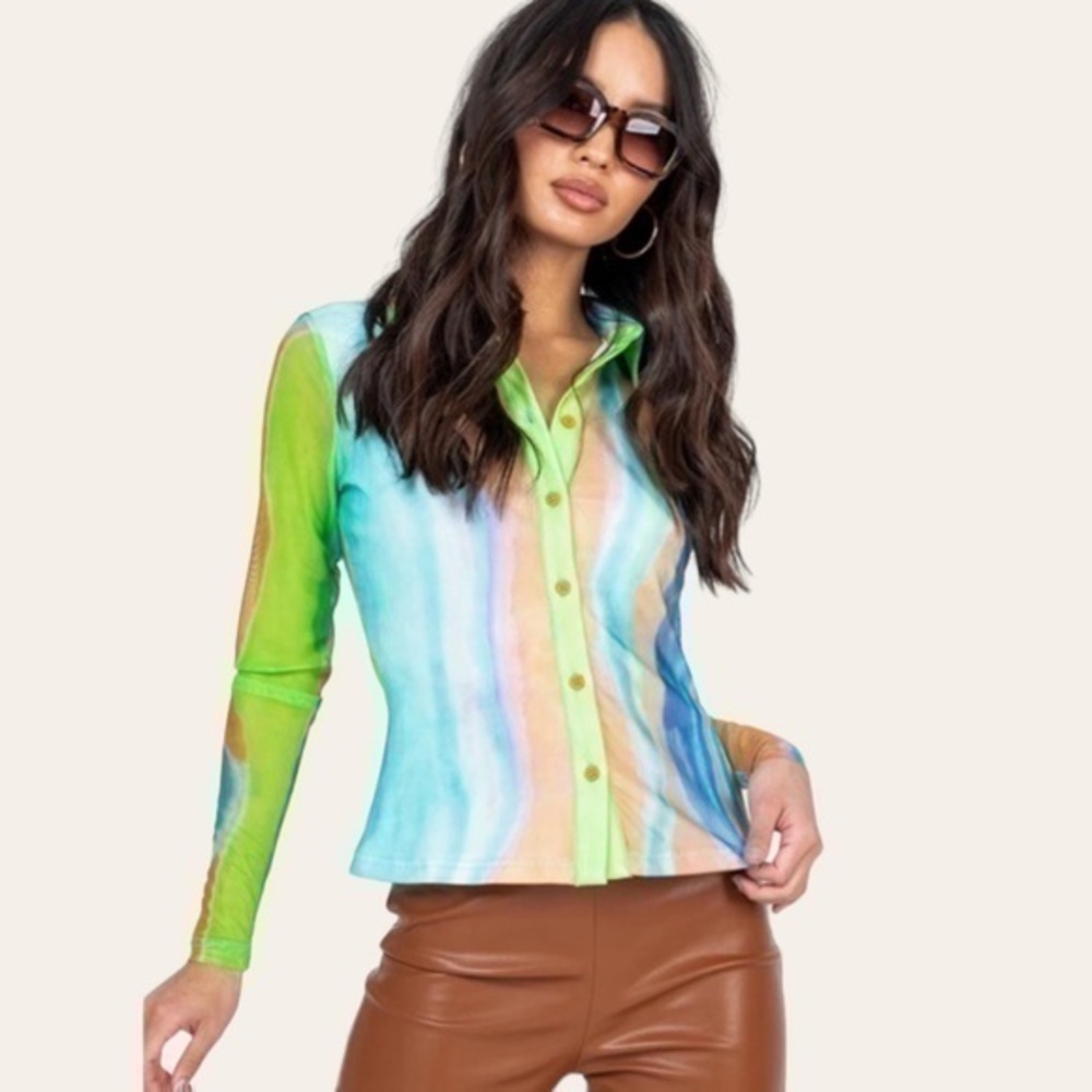 Princess Polly Jolene Long Sleeve Top Multi 💕